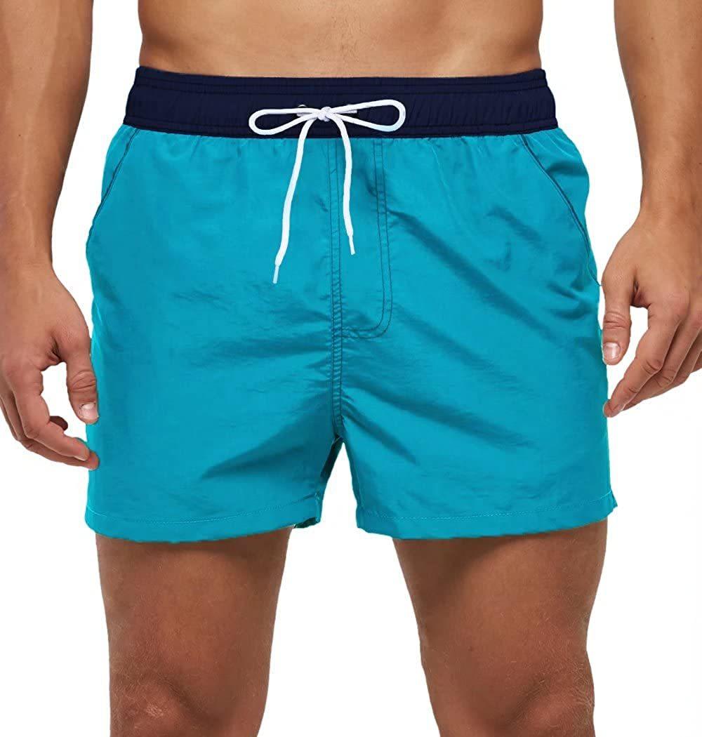 Men Swimwear Shorts Male Swimming Trunks Swimsuits Man Surf Beach Swim Sports Pants Board Mesh New Summer Men's Clothing  Beach Swimming Casual with Adjustable Elastic Cord